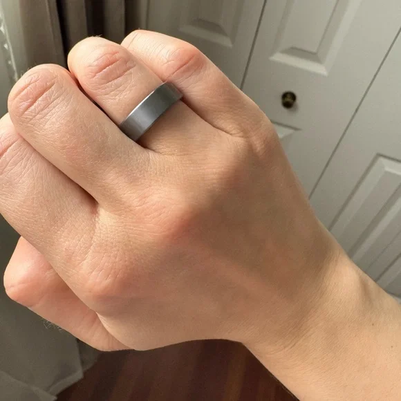 Men's Gray Tantalum Ring Size 9.5